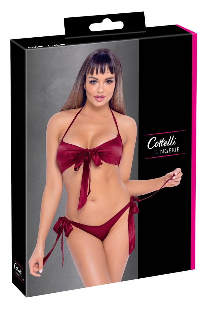 Cottelli LINGERIE - Set: Soft-BH & Slip, rot, S/M S/M