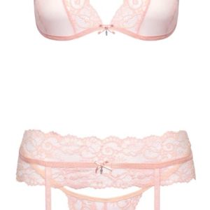 Kissable Strapsset Rosa S/M - Exklusives Set aus Tüll und Spitze L/XL