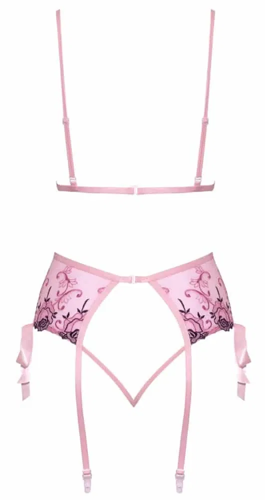 Kissable BH-Set, floral bestickt S/M
