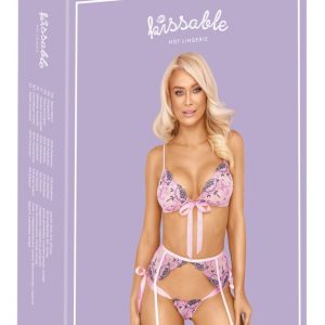 Kissable BH-Set, floral bestickt L/XL