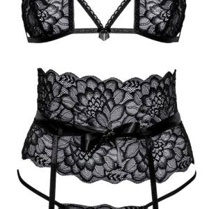 Kissable Strapsset aus Spitze L/XL