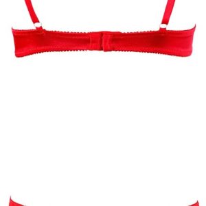 Cottelli LINGERIE - Rote Spitzen-Bügel-Hebe & String 75B/S