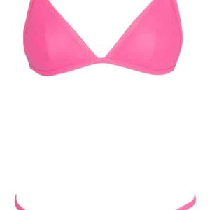 Cottelli LINGERIE Bikini hotpink - Neonpinkfarbenes Mattglanz, verstellbare Träger, Riostring L