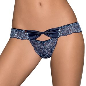 Obsessive Auroria - Edler Slip in Blau Blau/Grau S/M