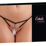 Cottelli LINGERIE - String Seestern: Ultra sexy in Riemchen-Optik mit Perlenverzierung S/M