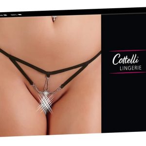 Cottelli LINGERIE - String Seestern: Ultra sexy in Riemchen-Optik mit Perlenverzierung M/L