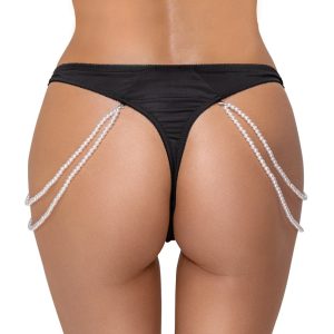 Cottelli LINGERIE - Perlenketten Riostring Schwarz/Creme M/L