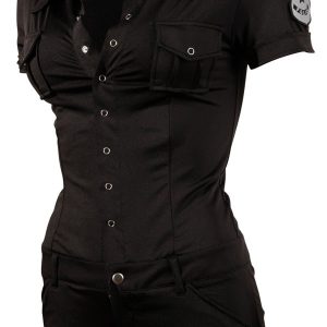 Cottelli COSTUMES Polizei Overall - Kurzarm, Brusttaschen, Special Police XL