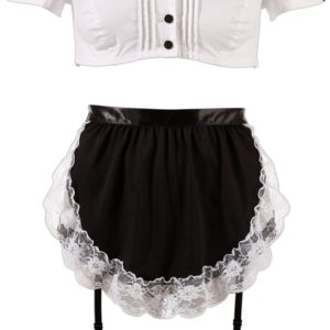 Cottelli COSTUMES Servier Set S - Komplettes Outfit für heiße Rollenspiele Schwarz/Weiß S