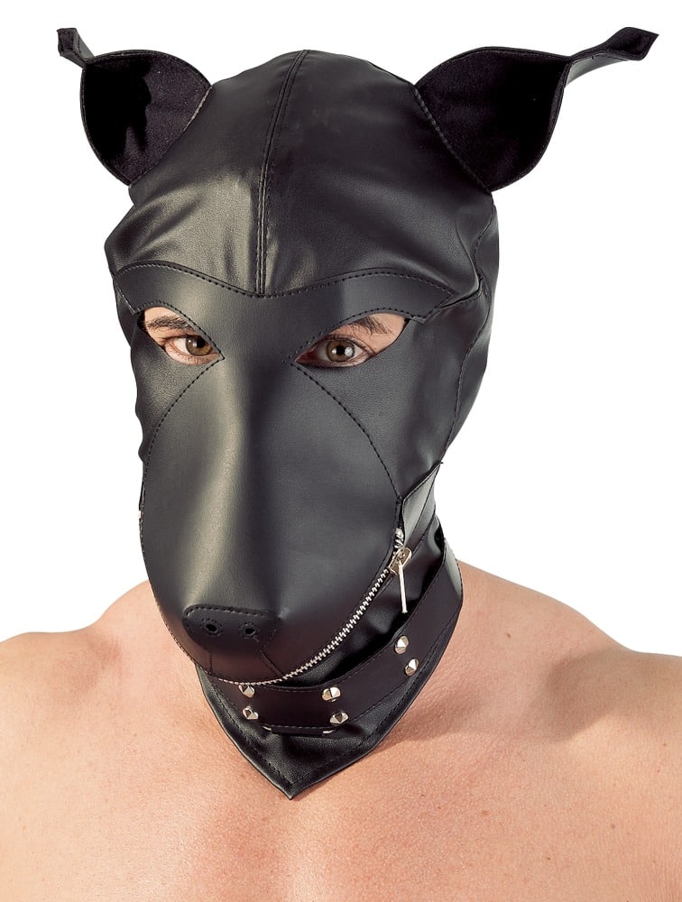 Fetish Collection - Lederimitat Hundemaske S-L