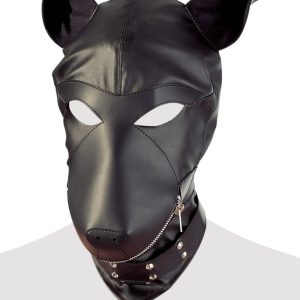 Fetish Collection - Lederimitat Hundemaske S-L