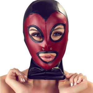 Bad Kitty Mattlook Kopfmaske Schwarz/Rot