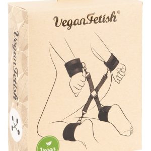 Vegan Fetish - Bondage-Set: Hand- und Fußfesseln mit Fesselkreuz