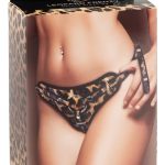 Leopard Frenzy - Verstellbarer Strap-on-String Leo/Schwarz S-L