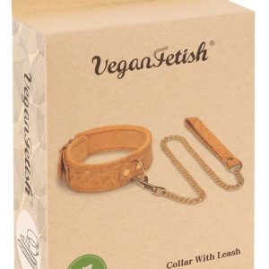 Vegan Fetish Halsfessel & Leine - Natürlich & stylisch Natur