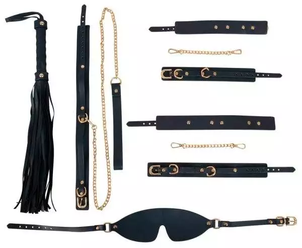 Bad Kitty Bondage Set - Stilvoll & hochwertig blau/gold