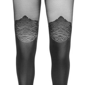 Cottelli LEGWEAR Strumpfhose Ouvert, Overknee-Look, 40/20 den, Öko-Tex zertifiziert 5