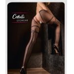 Cottelli LEGWEAR - Netzstrumpfhose ouvert mit Strumpfband 2XL