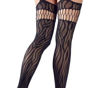 Cottelli LEGWEAR Straps-Strumpfhose Zebra-Look S-L