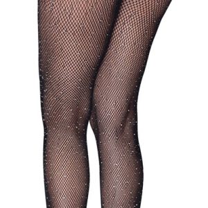 Cottelli LEGWEAR - Glitzer-Netz Straps-Strumpfhose S-L