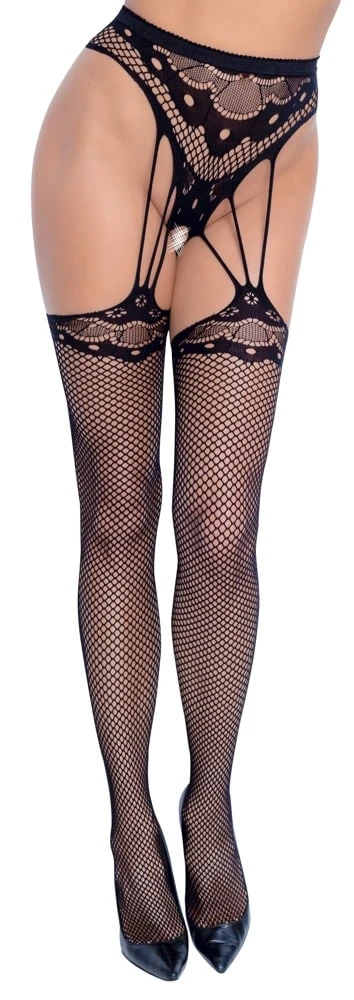 Cottelli LEGWEAR: Riostring mit Strümpfen S-L