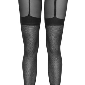 Cottelli LEGWEAR Netz-Strumpfhose ouvert 2 - 30 den, mit Strapsgurt und Strapsen 4