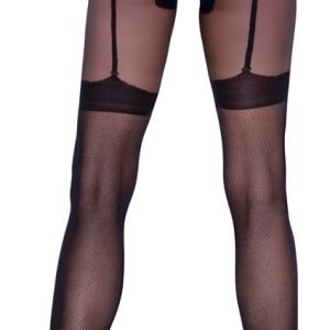 Cottelli LEGWEAR Netz-Strumpfhose ouvert 2 - 30 den, mit Strapsgurt und Strapsen 4