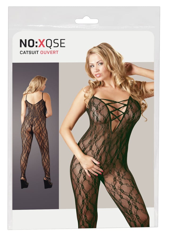 NO:XQSE Catsuit Spitze, offen im Schritt 2XL/3XL