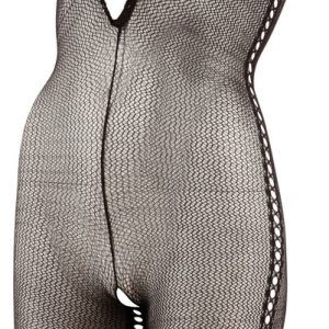 NO:XQSE Catsuit Netz mit Lochmuster, ouvert im Schritt L/XL