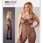 NO:XQSE Catsuit Netz mit Lochmuster, ouvert im Schritt 2XL/3XL