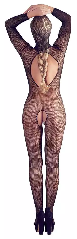 NO:XQSE Catsuit Maske ouvert mit rundem Rückenausschnitt S-L