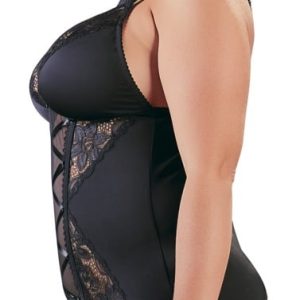 Cottelli CURVES - Verstellbares Strapshemd mit Spitze 2XL