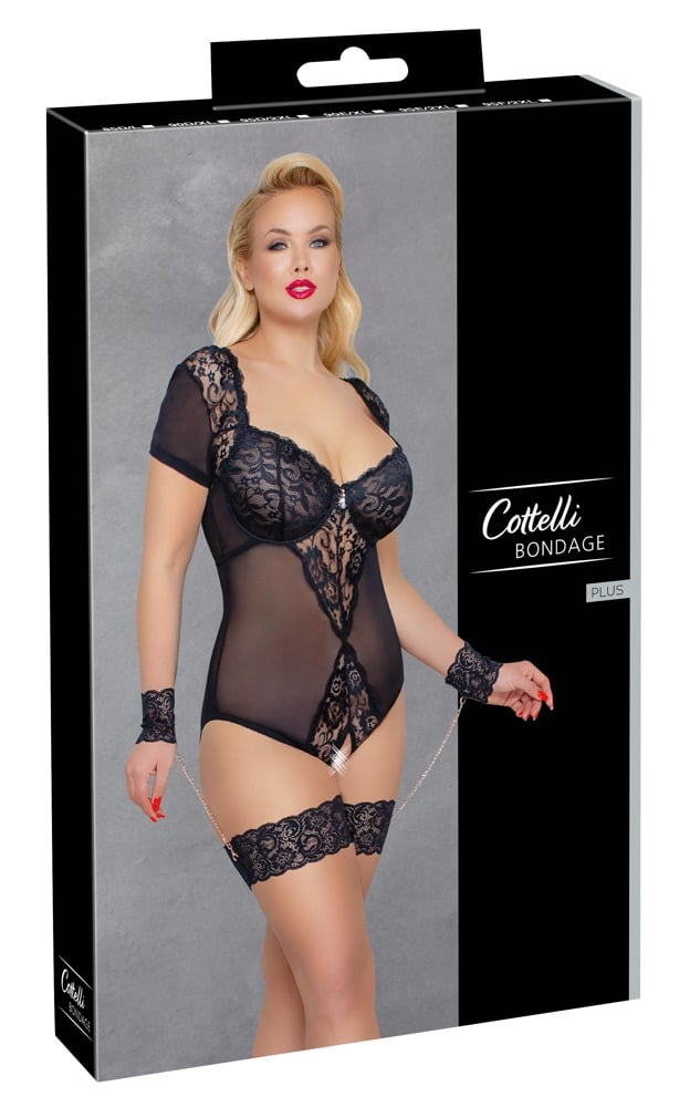 Cottelli BONDAGE Body Spitze, offen, 85D/L 90D/XL