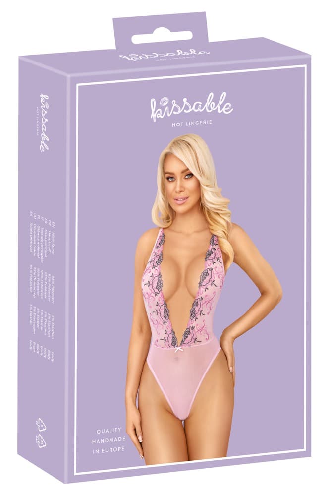 Kissable Body Stickerei - Exklusiver Style, Floralstickerei S/M