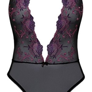 kissable Floralstickerei Body - exklusiver Style! L/XL