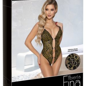 Abierta Fina Stringbody Gold - Elegant verführerisch Schwarz/Gold L