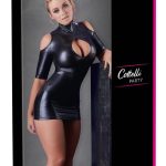 Cottelli PARTY - Schulterfreies Wetlook-Kleid M