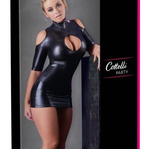 Cottelli PARTY - Schulterfreies Wetlook-Kleid L