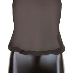 Cottelli PARTY Kleid Chiffon Wetlook - Extravagantes kleines Schwarzes L