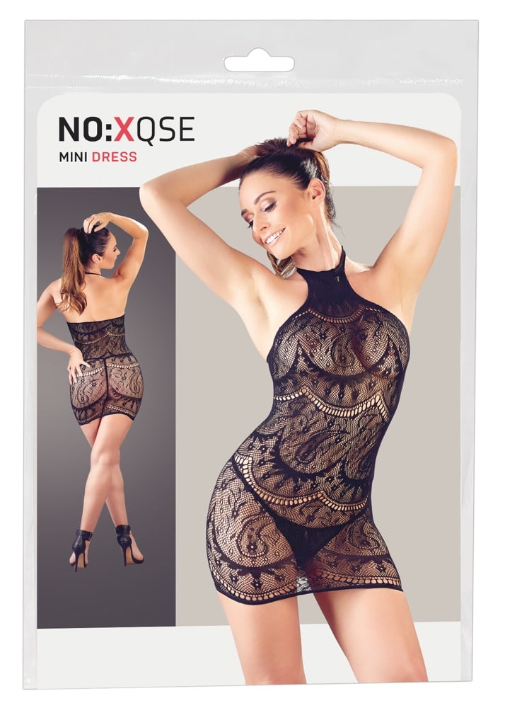 NO:XQSE Minikleid "Netzblüte" inkl. String S-L