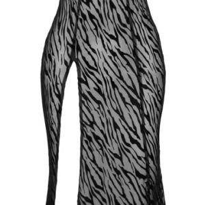 Noir Powernet-Kleid mit Tigerprint M