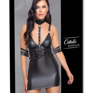 Cottelli BONDAGE - Mattlook Kleid mit Fesselriemen S