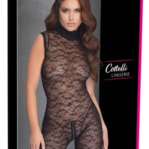 Cottelli LINGERIE - Spitzen-Overall, provokante Transparenz M