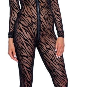 Noir Tiger-Print Overall S