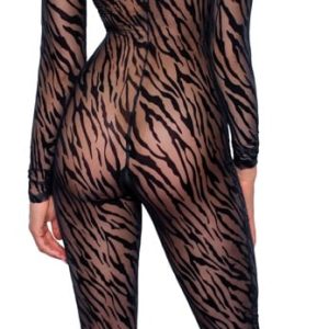 Noir Tiger-Print Overall S