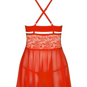 Obsessive Verführerisches Babydoll in Rot - Größe 2XL/3XL