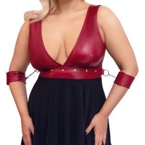 Cottelli BONDAGE Babydoll Set Schwarz/Rot XL