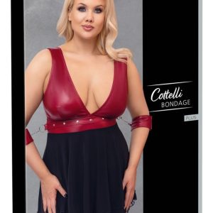 Cottelli BONDAGE Babydoll Set Schwarz/Rot XL