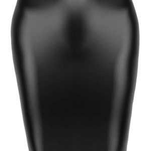 Noir Handmade Curves - Powerwetlook Bleistiftrock 5XL