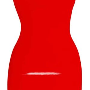 Late X Latex Minikleid - Leuchtendes Rot, Hauteng & Figurformend XS